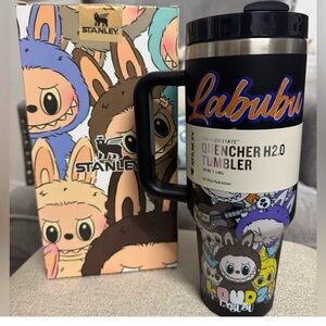 Custom Stanley Tumbler with Labubu designs matte finish. New. 40oz.